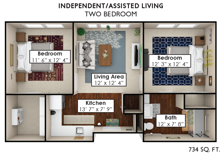 Assisted Living - Two Bedroom