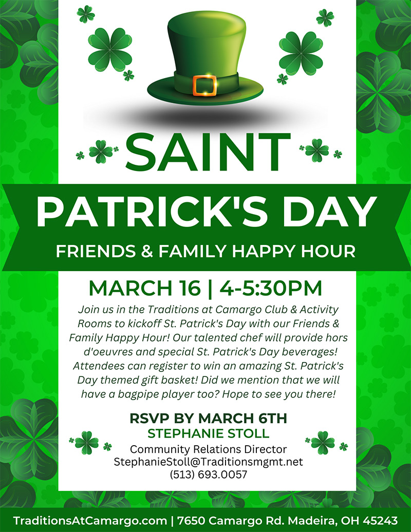 St. Patrick's Day Friends & Family Happy Hour