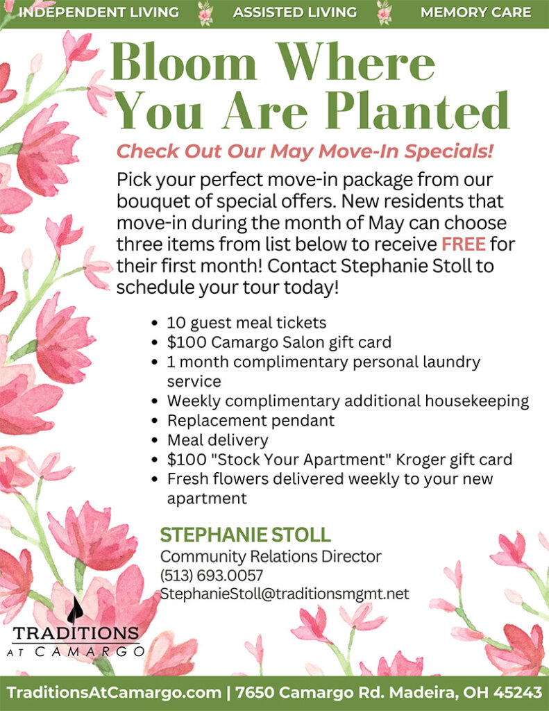 May MoveIn Special Senior Living Camargo Traditions